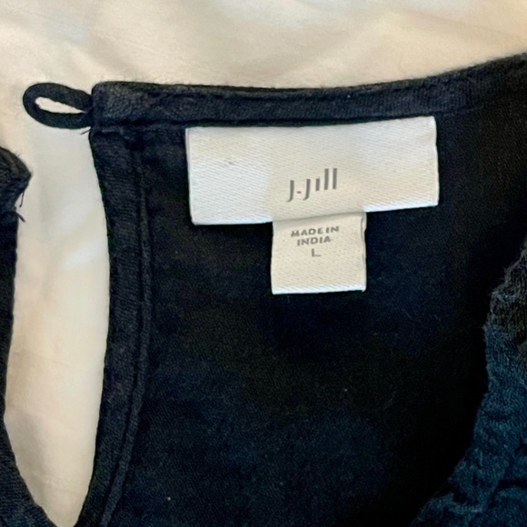 J. Jill Boho Embroidery Peasant Blouse 3/4 Sleeve size L - Picture 5 of 9